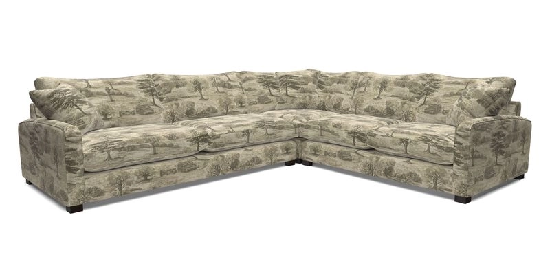 Brook Green large corner sofa LHF in Two Tone Plain Biscuit