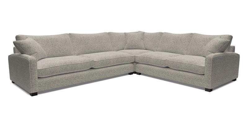 Brook Green large corner sofa LHF in Two Tone Plain Biscuit