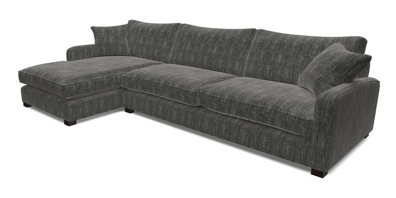 Brook Green chaise LHF in Two Tone Plain Biscuit