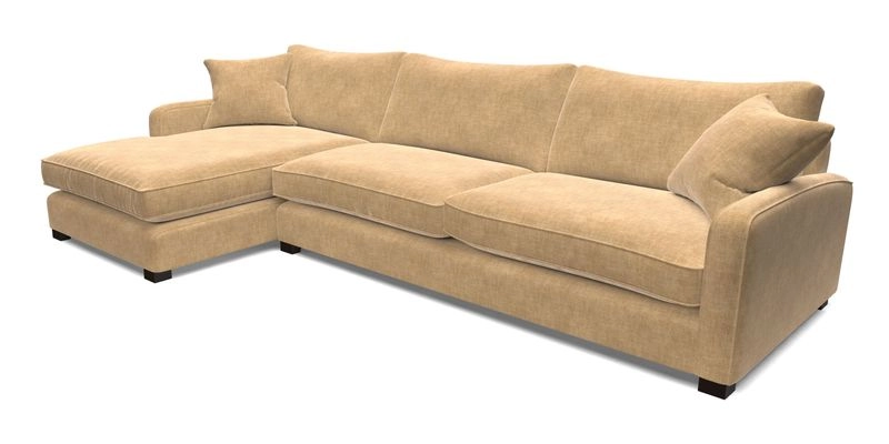 Brook Green chaise LHF in Two Tone Plain Biscuit