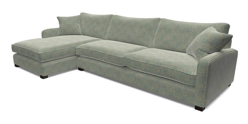 Brook Green chaise LHF in Two Tone Plain Biscuit