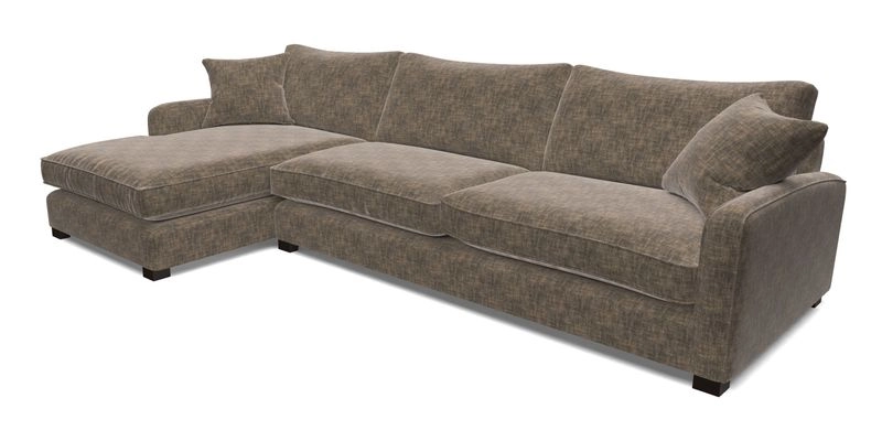 Brook Green chaise LHF in Two Tone Plain Biscuit