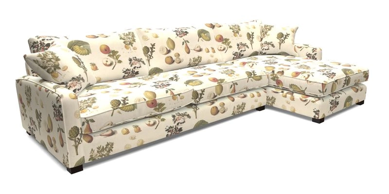 Brook Green chaise LHF in Two Tone Plain Biscuit