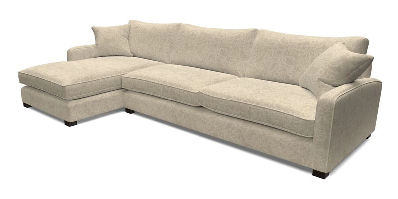 Brook Green chaise LHF in Two Tone Plain Biscuit