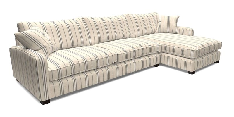 Brook Green chaise LHF in Two Tone Plain Biscuit