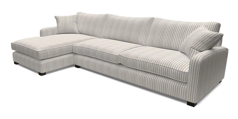 Brook Green chaise LHF in Two Tone Plain Biscuit