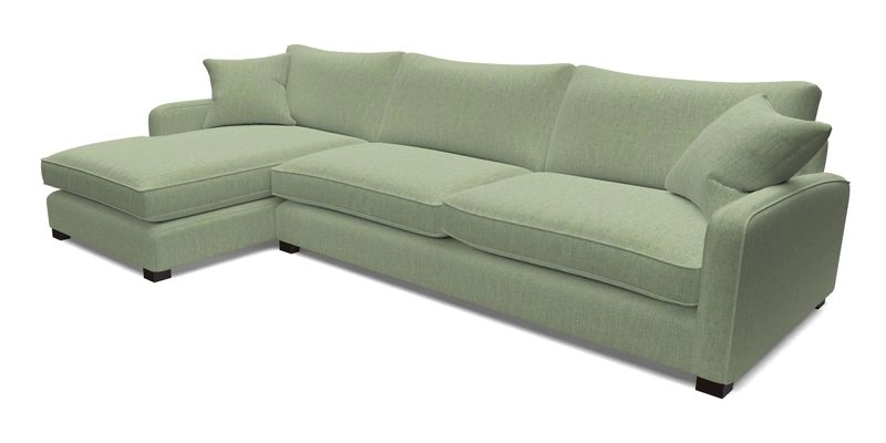 Brook Green chaise LHF in Two Tone Plain Biscuit