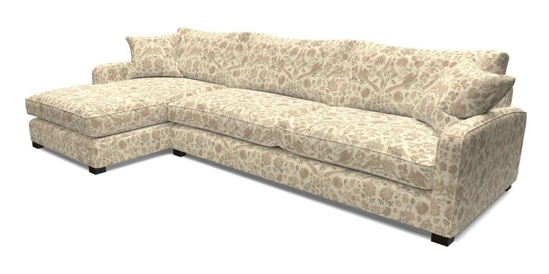 Brook Green chaise LHF in Two Tone Plain Biscuit
