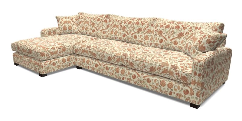 Brook Green chaise LHF in Two Tone Plain Biscuit
