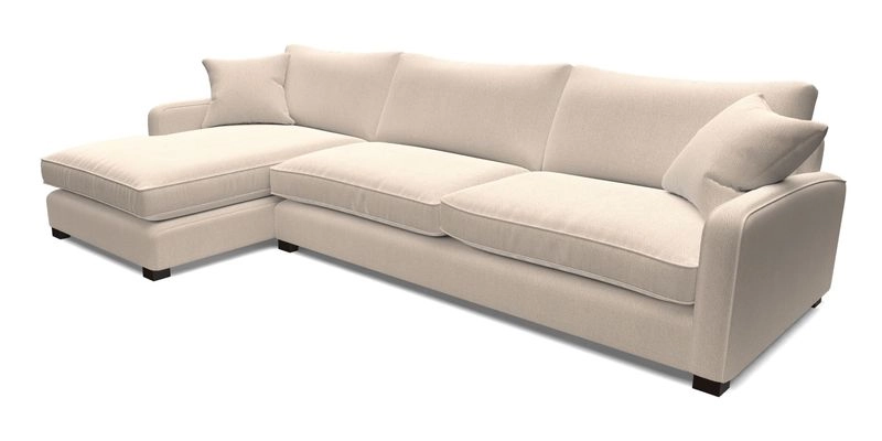 Brook Green chaise LHF in Two Tone Plain Biscuit