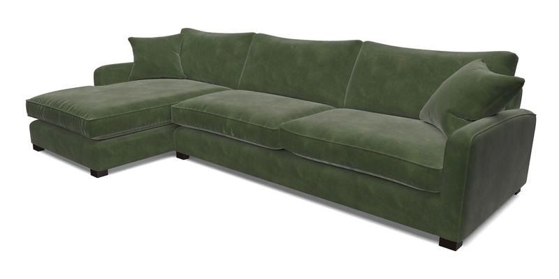 Brook Green chaise LHF in Two Tone Plain Biscuit