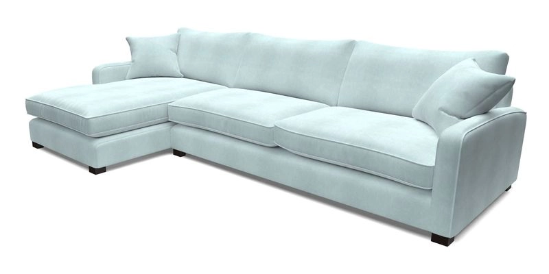 Brook Green chaise LHF in Two Tone Plain Biscuit
