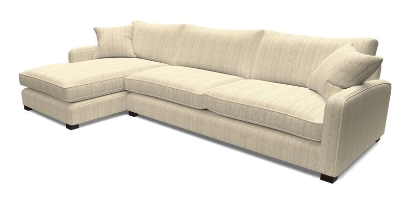 Brook Green chaise LHF in Two Tone Plain Biscuit