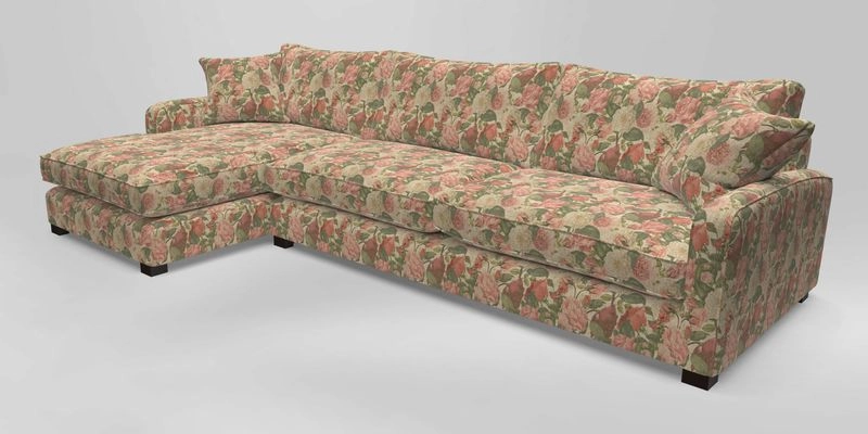 Brook Green chaise LHF in Two Tone Plain Biscuit