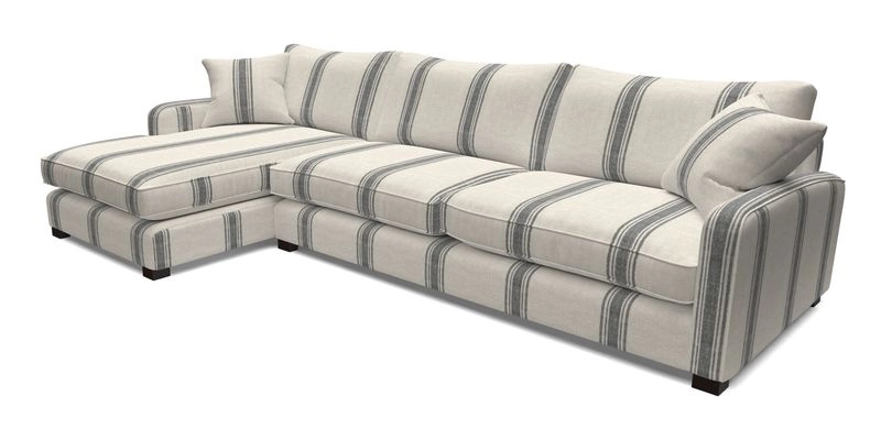 Brook Green chaise LHF in Two Tone Plain Biscuit
