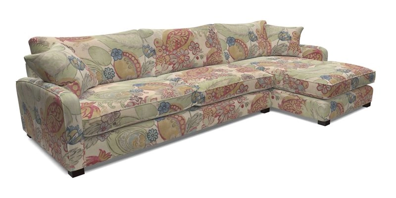 Brook Green chaise LHF in Two Tone Plain Biscuit