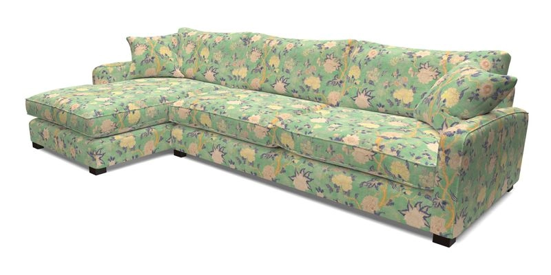 Brook Green chaise LHF in Two Tone Plain Biscuit