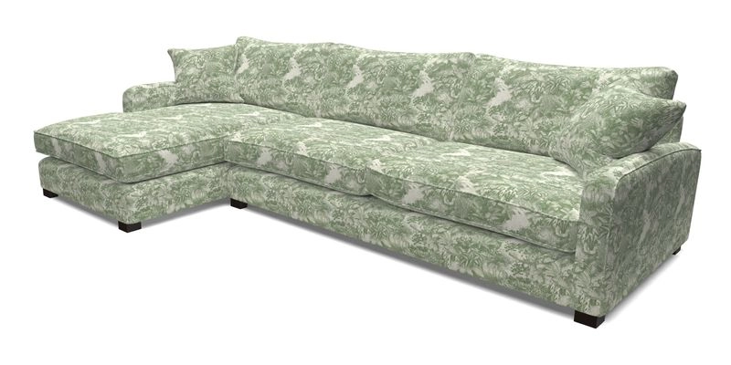 Brook Green chaise LHF in Two Tone Plain Biscuit