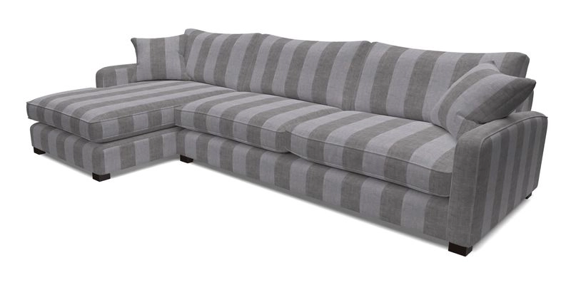 Brook Green chaise LHF in Two Tone Plain Biscuit