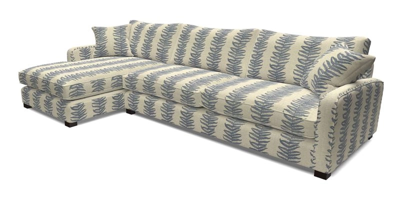 Brook Green chaise LHF in Two Tone Plain Biscuit
