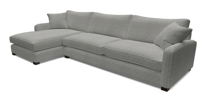 Brook Green chaise LHF in Two Tone Plain Biscuit