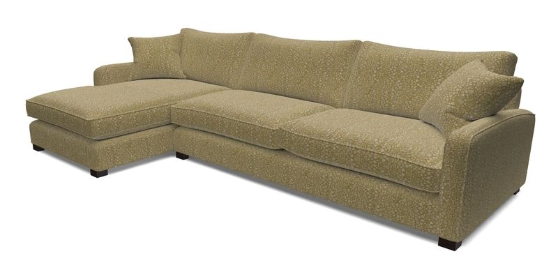 Brook Green chaise LHF in Two Tone Plain Biscuit