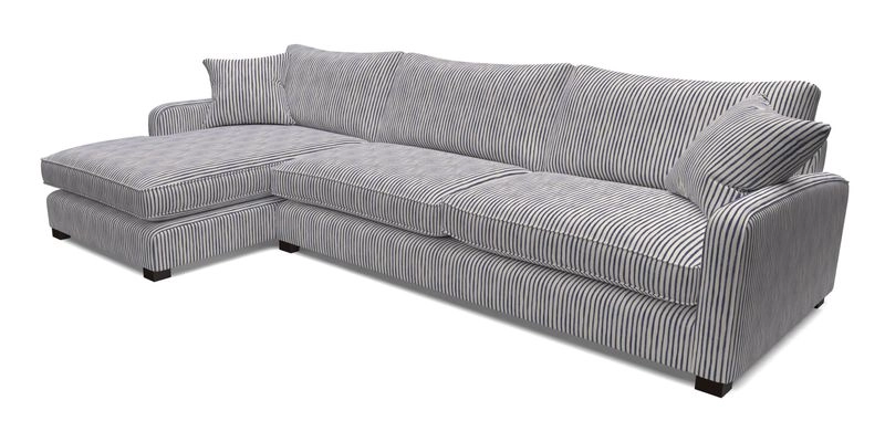 Brook Green chaise LHF in Two Tone Plain Biscuit