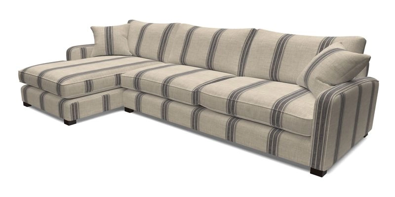 Brook Green chaise LHF in Two Tone Plain Biscuit