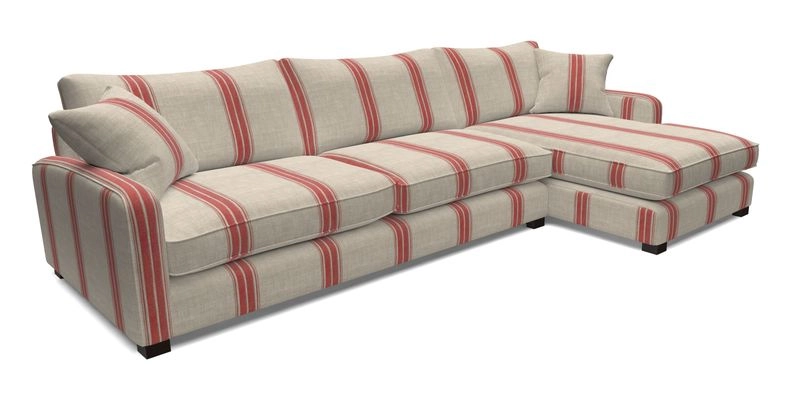 Brook Green chaise LHF in Two Tone Plain Biscuit