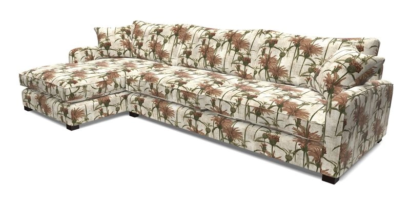 Brook Green chaise LHF in Two Tone Plain Biscuit