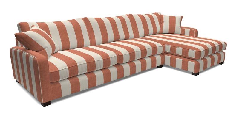 Brook Green chaise LHF in Two Tone Plain Biscuit