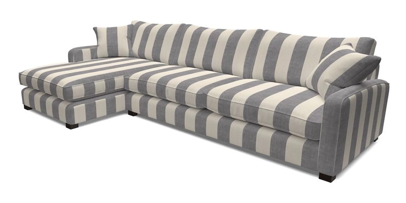 Brook Green chaise LHF in Two Tone Plain Biscuit