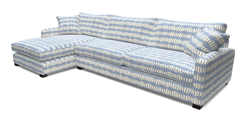 Brook Green chaise LHF in Two Tone Plain Biscuit