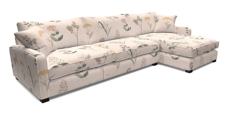 Brook Green chaise LHF in Two Tone Plain Biscuit