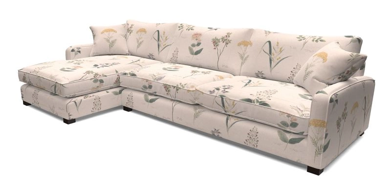 Brook Green chaise LHF in Two Tone Plain Biscuit