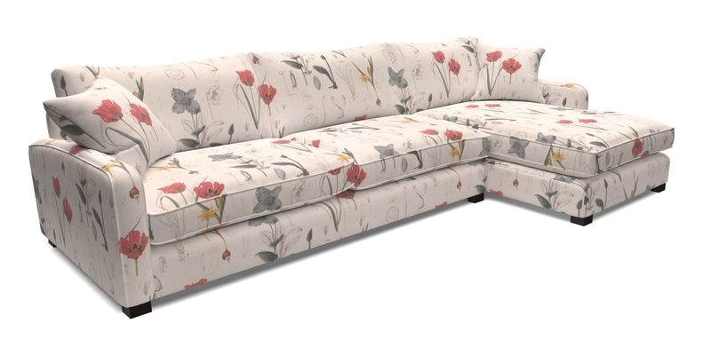 Brook Green chaise LHF in Two Tone Plain Biscuit