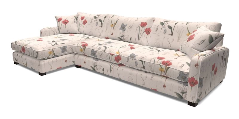 Brook Green chaise LHF in Two Tone Plain Biscuit