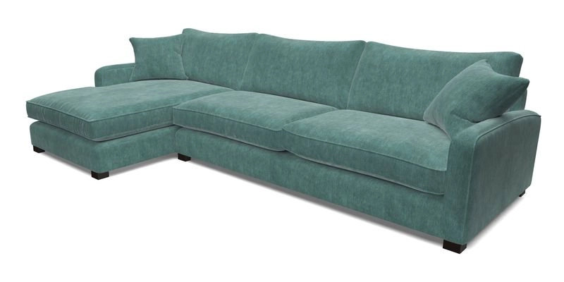 Brook Green chaise LHF in Two Tone Plain Biscuit