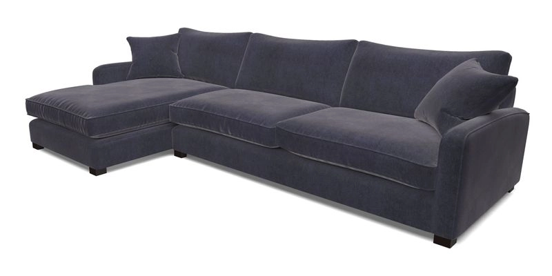 Brook Green chaise LHF in Two Tone Plain Biscuit