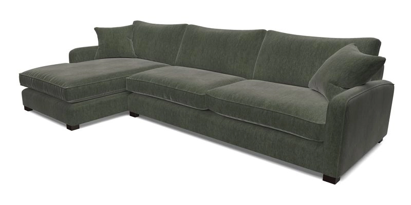 Brook Green chaise LHF in Two Tone Plain Biscuit