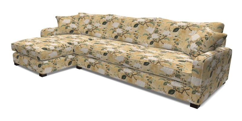 Brook Green chaise LHF in Two Tone Plain Biscuit