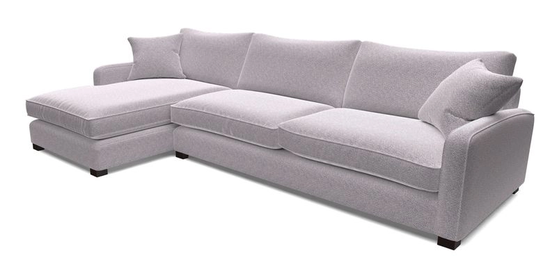 Brook Green chaise LHF in Two Tone Plain Biscuit