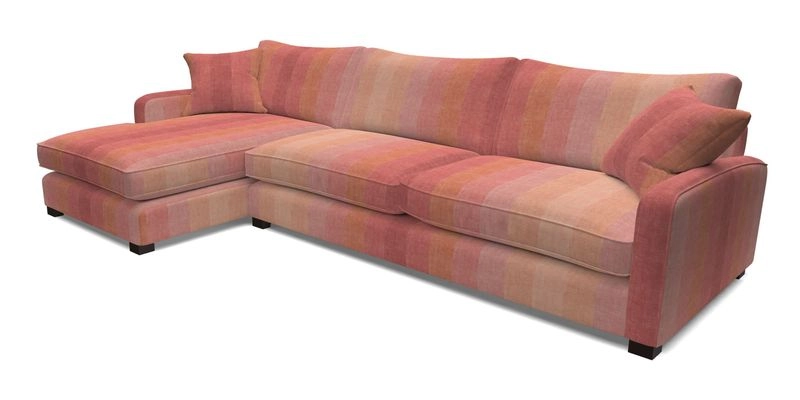 Brook Green chaise LHF in Two Tone Plain Biscuit