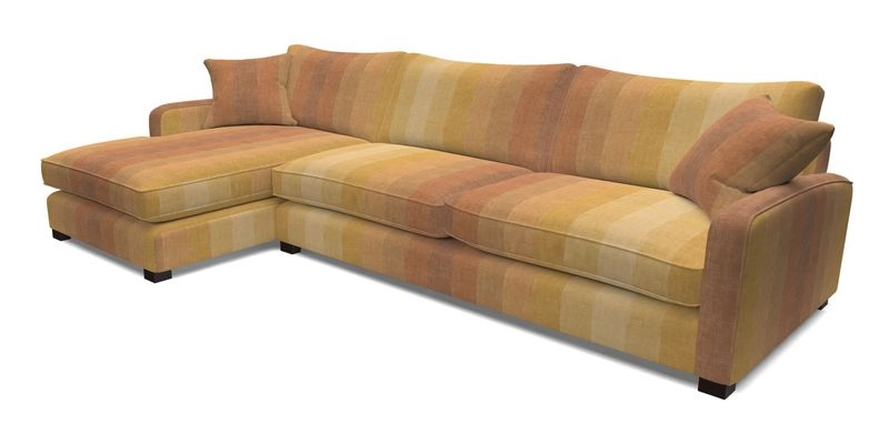 Brook Green chaise LHF in Two Tone Plain Biscuit