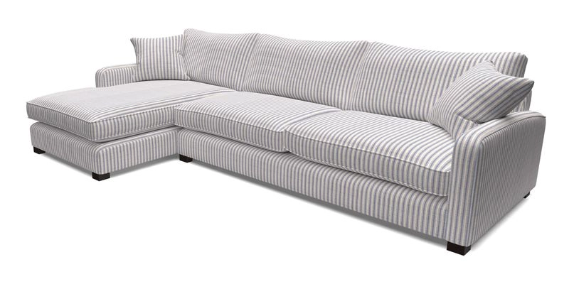 Brook Green chaise LHF in Two Tone Plain Biscuit