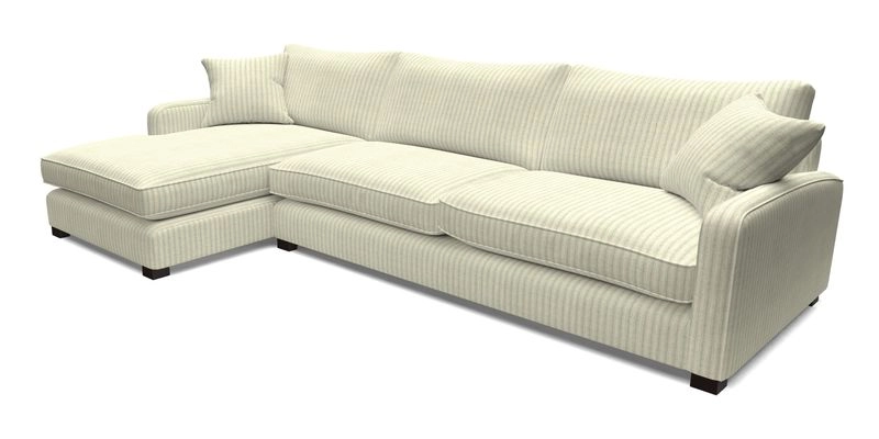 Brook Green chaise LHF in Two Tone Plain Biscuit
