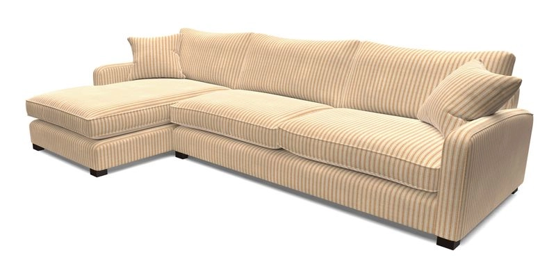 Brook Green chaise LHF in Two Tone Plain Biscuit