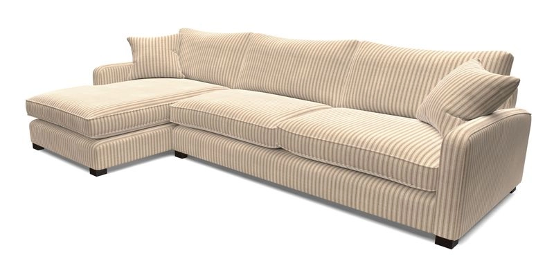 Brook Green chaise LHF in Two Tone Plain Biscuit