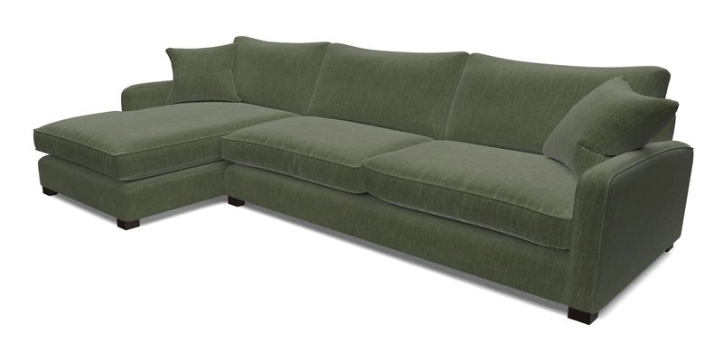 Brook Green chaise LHF in Two Tone Plain Biscuit