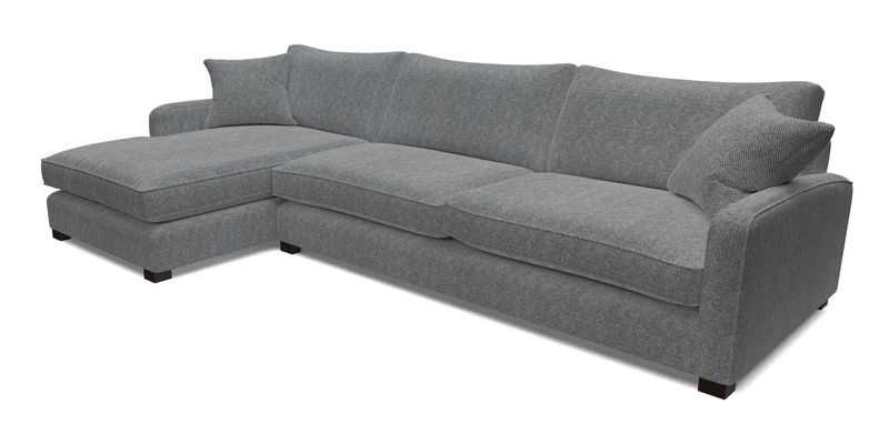 Brook Green chaise LHF in Two Tone Plain Biscuit